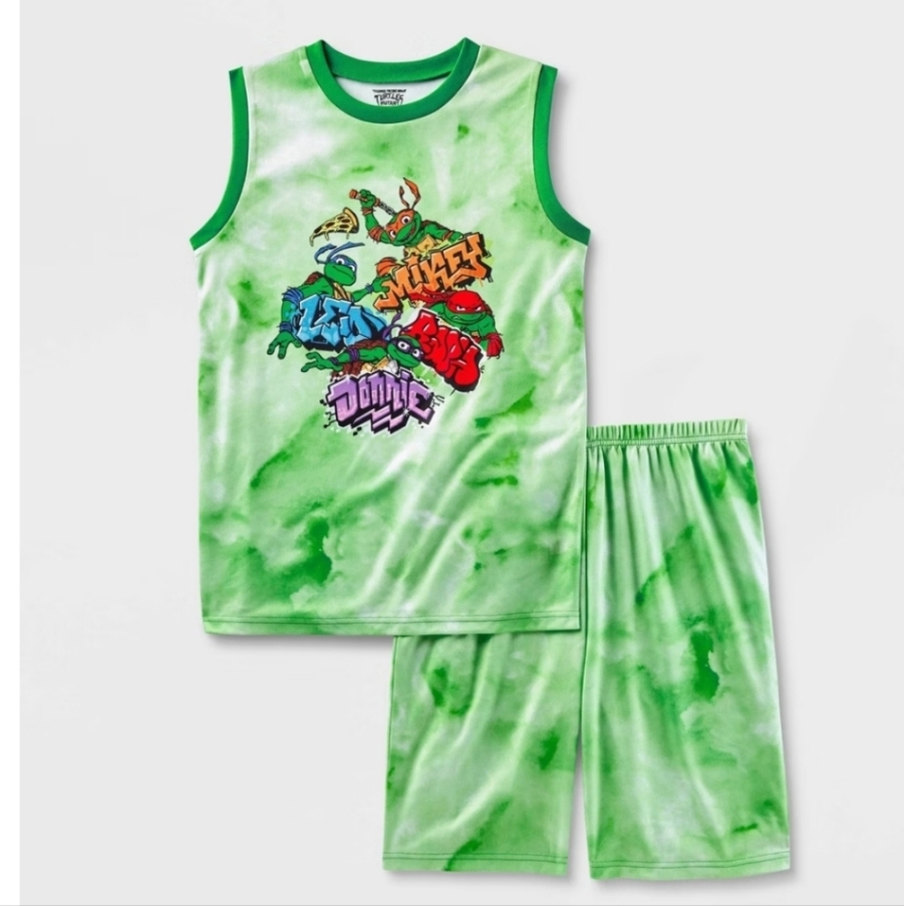 Boys' Teenage Mutant Ninja Turtles 2pc Pajama Set - Green S